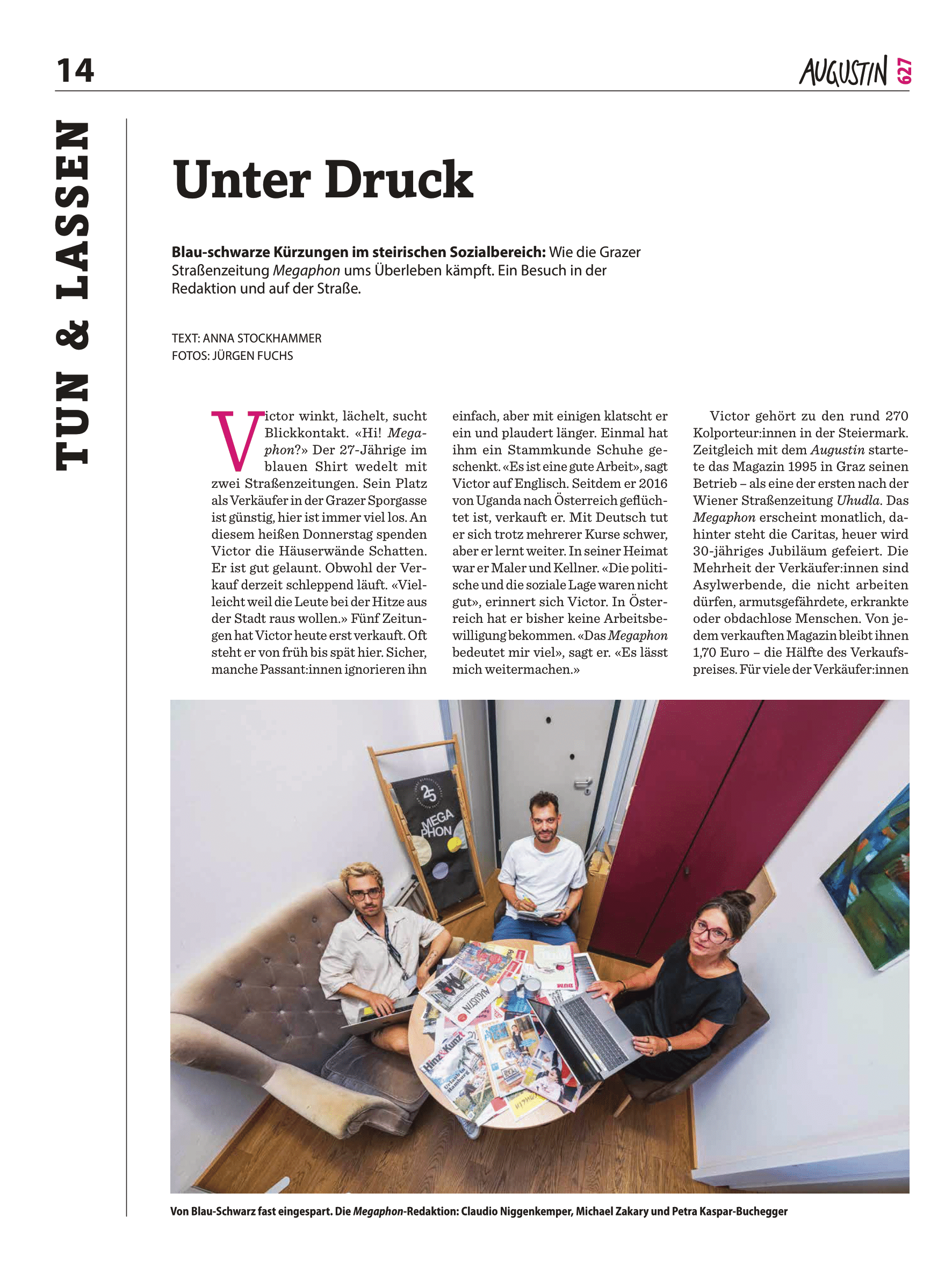 Straßenzeitung Megaphon: Unter Druck