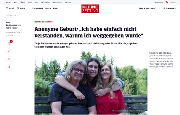 Anonyme Geburt: „Ich habe einfach nicht verstanden, warum ich weggegeben wurde“