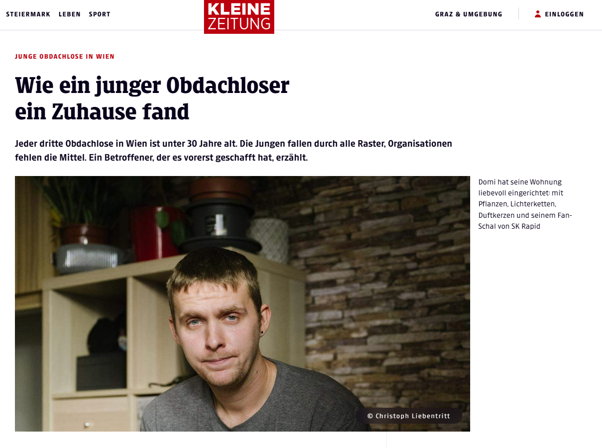 Wie ein junger Obdachloser ein Zuhause fand