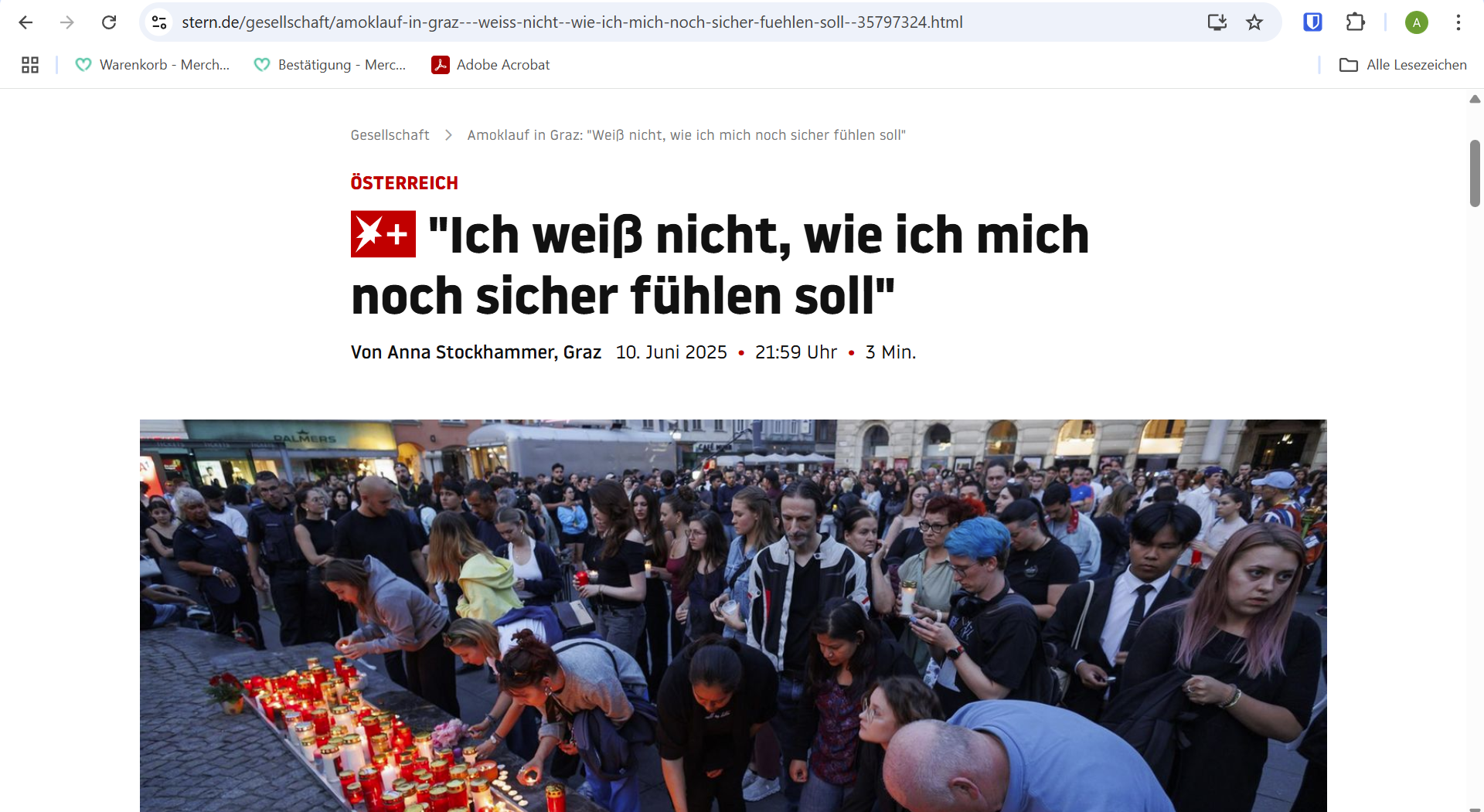 Amoklauf in Graz: "Ich weiß nicht, wie ich mich noch sicher fühlen soll"